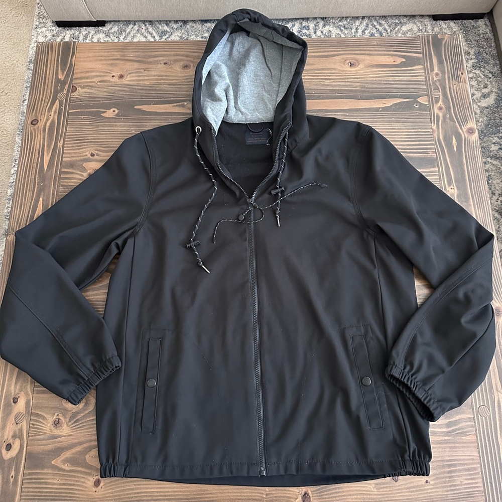Nomad Craft Flow Destination Jacket Mens XL Black Hooded Full Zip Tech